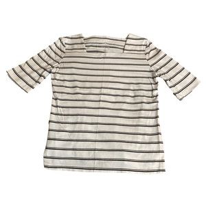 CORAL BAY Black and White Striped Top